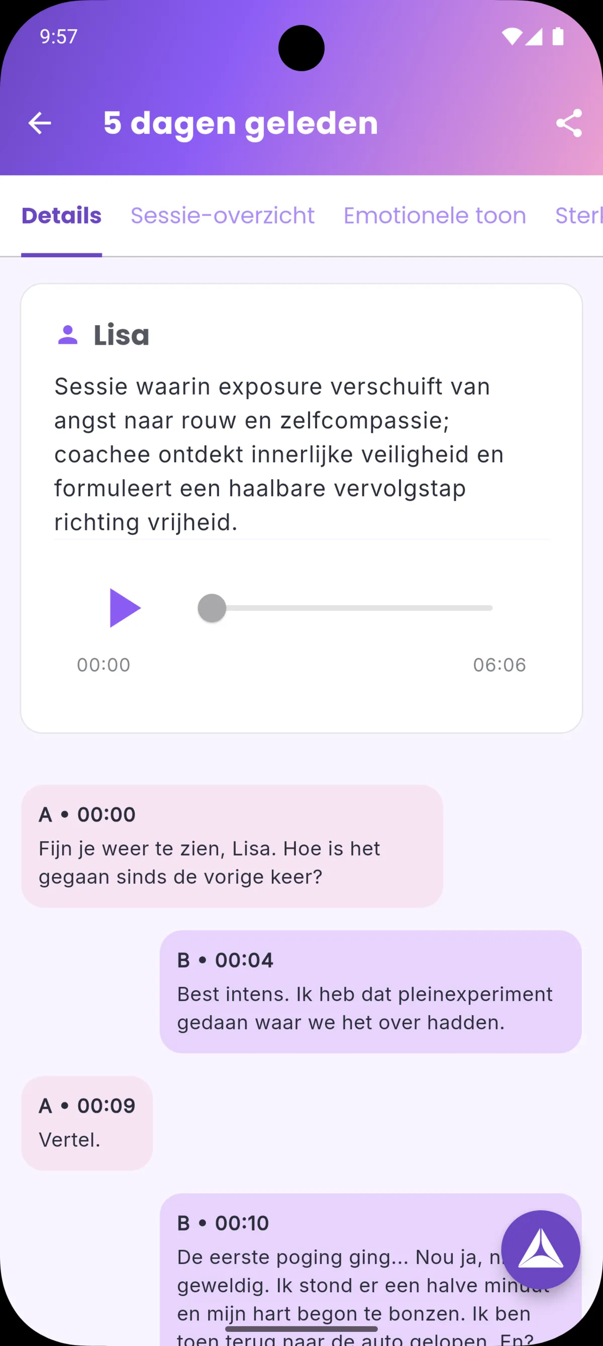 Prism app screenshots - coaching app voor Nederlandse coaches